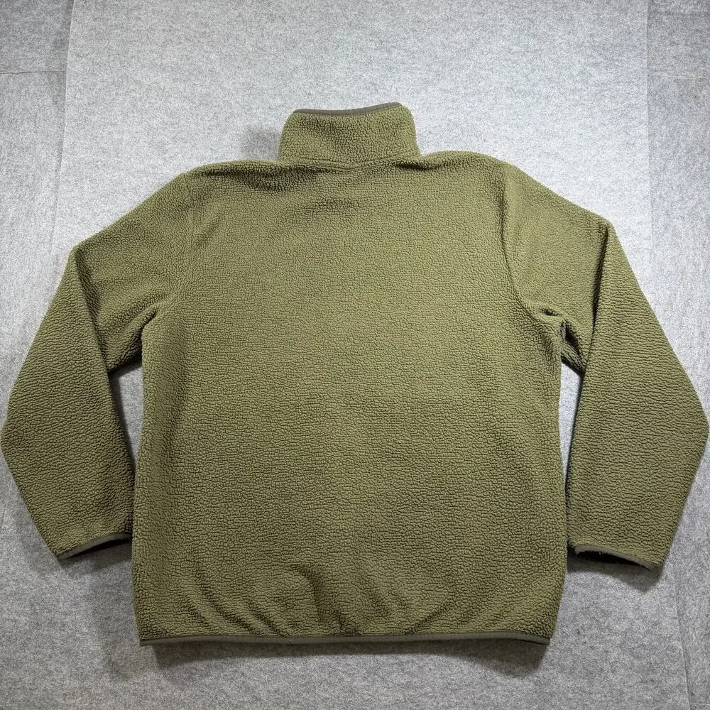 The North Face Campshire Fleece Jacket Mens XL Olive Green Sherpa Full Zip